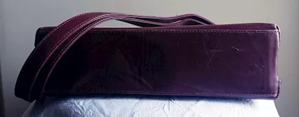 Borsa in pelle donna colore bordeaux - Foto 4