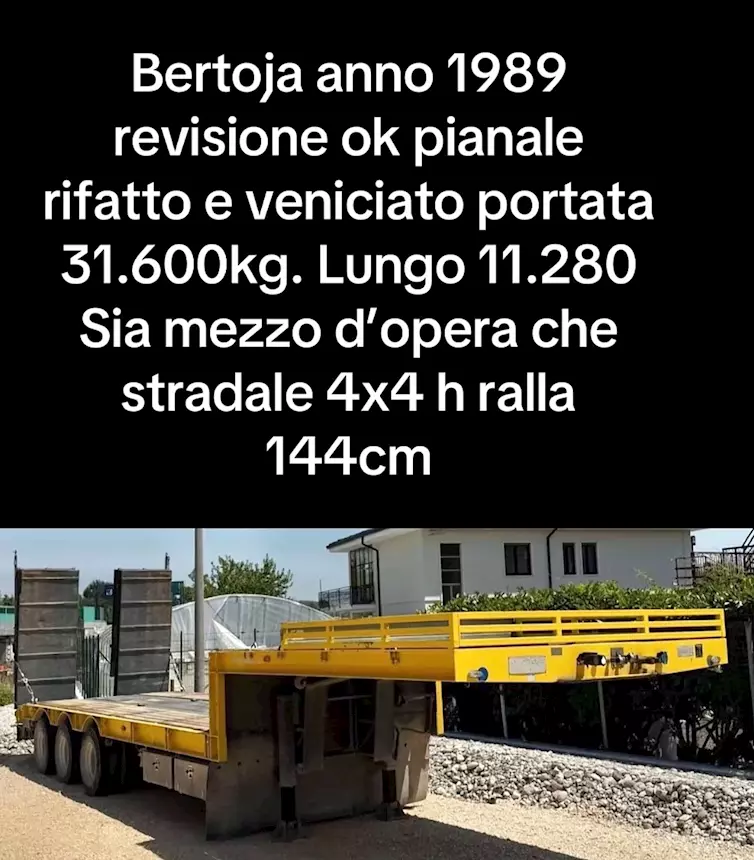 Bertoja doppia rampa Tipologia Semirimorchio