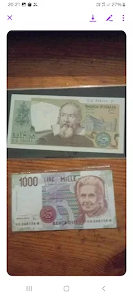 Banconote italiane lire fds