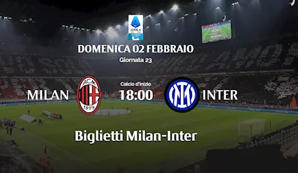 2 Biglietty Derby Milan Inter