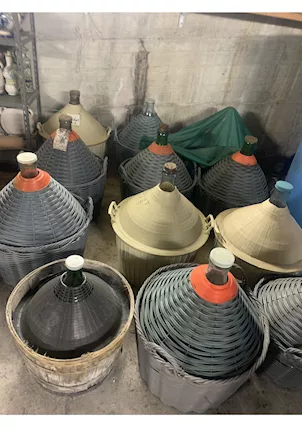 Damigiane Dame rivestite da 50 l. e da 25l.