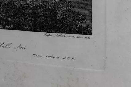 Antica incisione grande qualità Pietro Parboni anno 1822 - Foto 6