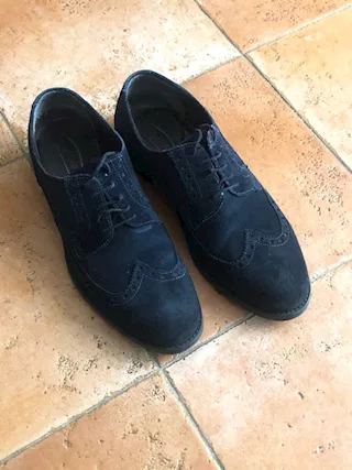 Scarpe uomo 43 scamosciate blu