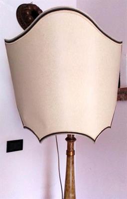 Lampada scolpita piantana antica, fregio, in legno - Foto 2