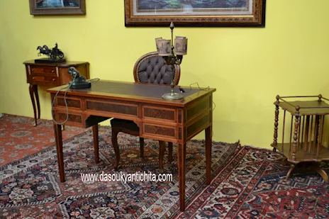 Scrivania da centro stile Luigi XVI cm.120 - Foto 4