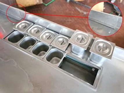 Retrobanco frigo con porta ingredienti usato, marca DSL, modello CBvent - Foto 3