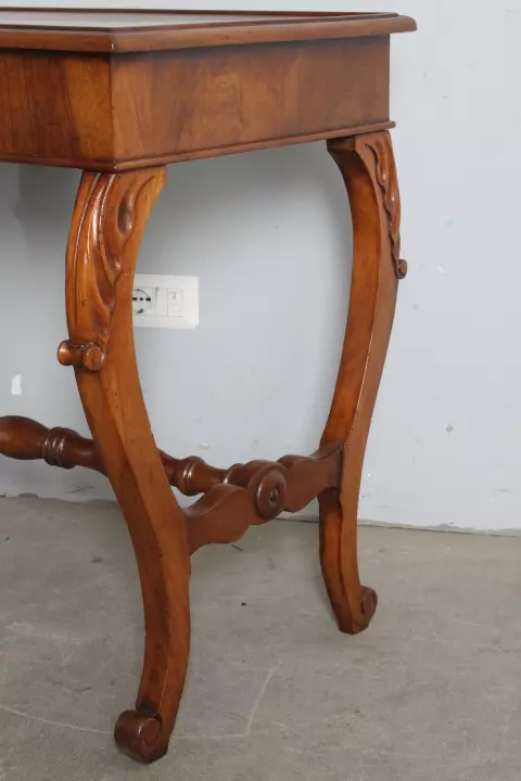 Antica scrivania scrittoio Luigi Filippo noce toscano '800 - Foto 7