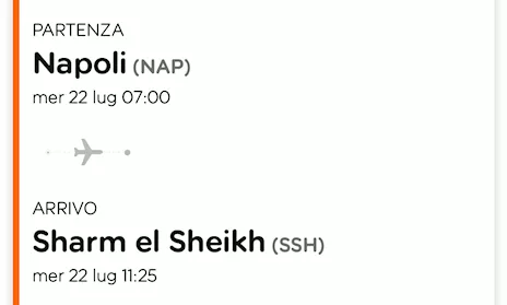 Biglietto andata e ritorno Sharm