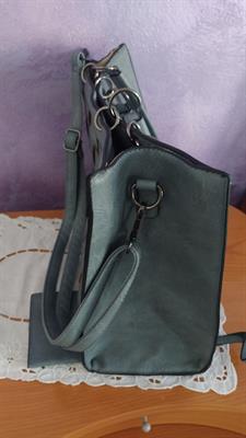 Borsa color azzurro/grigio Navy nuova co portafogli abbinato - Foto 5