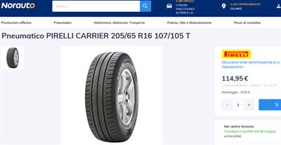 Pirelli Carrier all season 4 stagioni 205 65 R 16 C 107 105