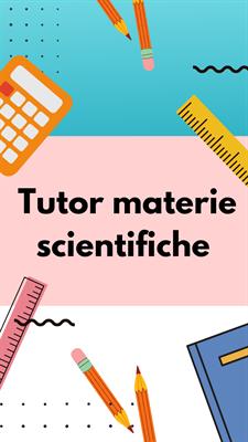 Tutor materie scientifiche