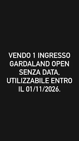 Biglietto open Gardaland