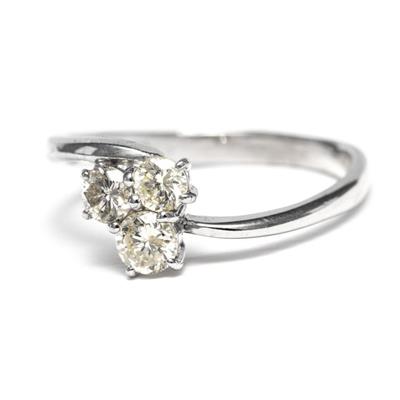 Platino - Anello - 0.50 ct Diamanti, colore J - Foto 6