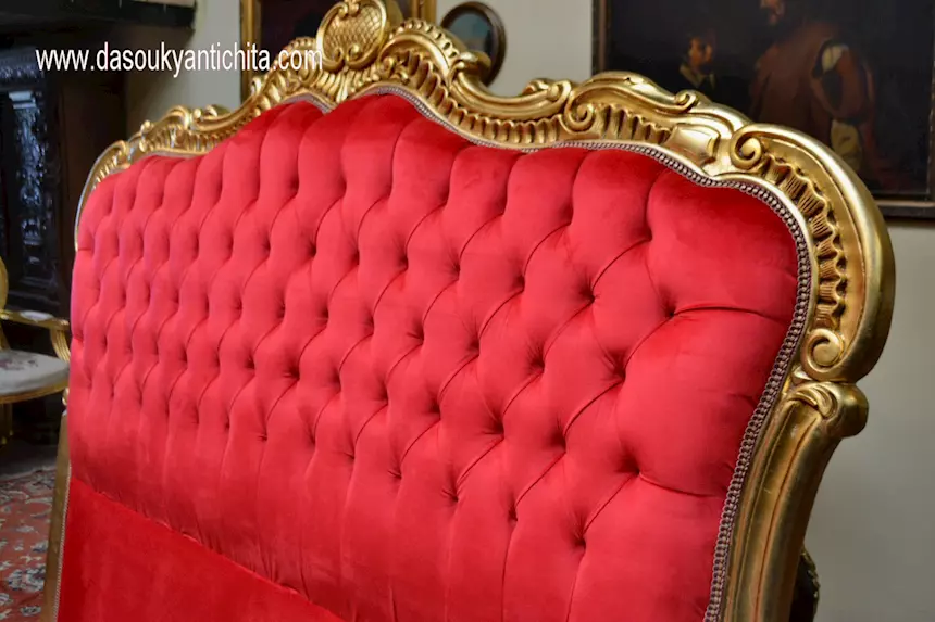 Testiera da letto matrimoniale dorata stile Barocco - Foto 6