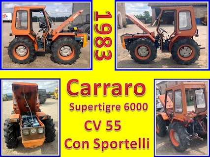 Trattrice Agricola Snodata 4x4 Carraro Supertigre 6000 CV 55