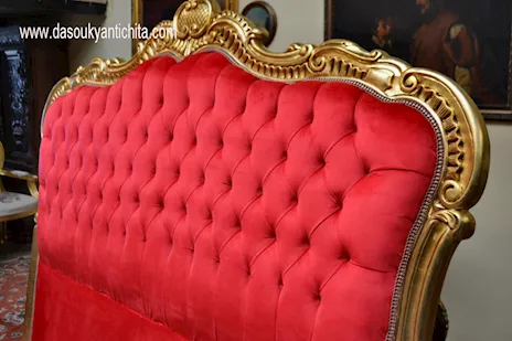 Testiera da letto matrimoniale dorata stile Barocco - Foto 6