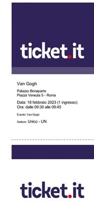 Biglietti Van Gogh Roma
