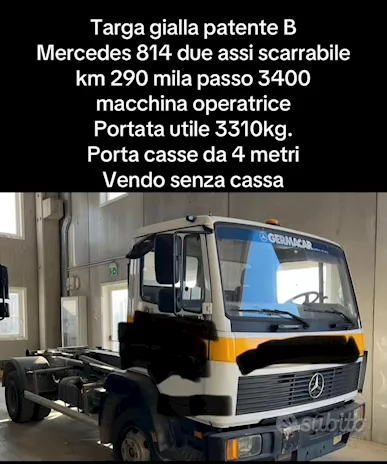 Mercedes 2 assi scarrabile patente B