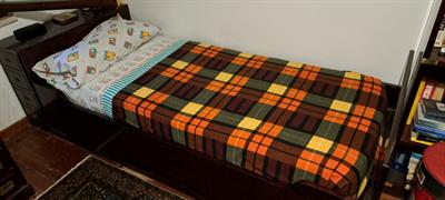 Letto stile marina di mogano artigianale