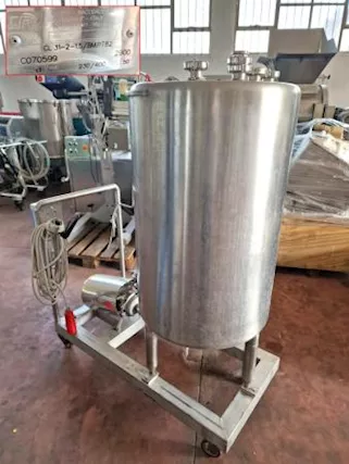 Cisterna inox carrellata con pompa usati - Foto 2