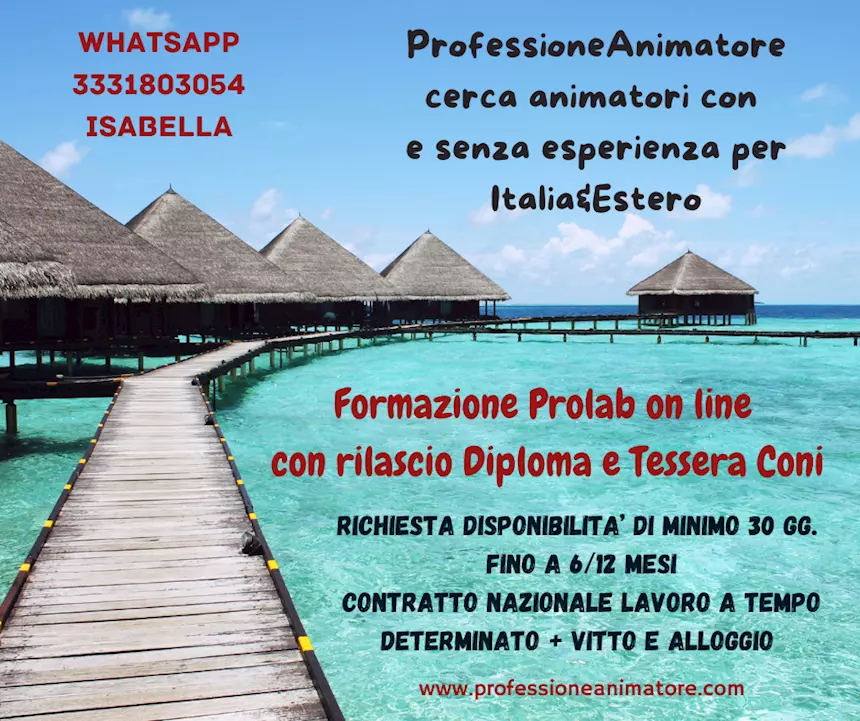 Animatori turistici con e senza esperienza
