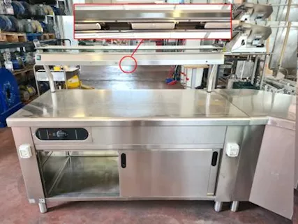 Banco servizio tavola calda usato, marca Mareno - Foto 4