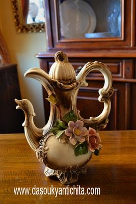 Caraffa con coperchio anni 60 Capodimonte