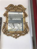 Foto 4 Specchio oro in legno massello intarsiato a mano
