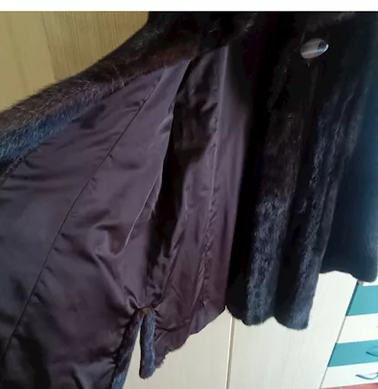 Pelliccia visone, colore marrone scuro, modello ed, taglia 46 - Foto 2