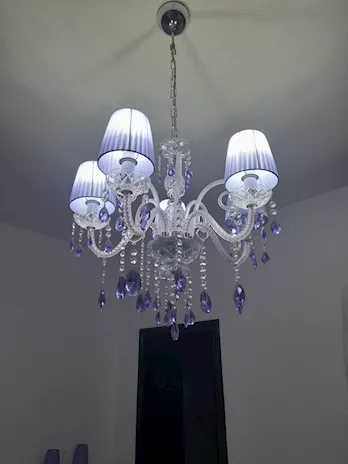 Lampadario + 2 applique in cristallo swaroski