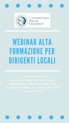 Webinar: Il procedimento amministrativo