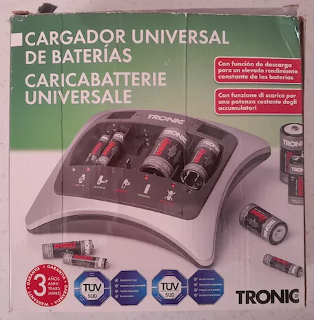 Caricabatterie con LED universale per batterie ricaricabili, tipo transistor - Foto 4