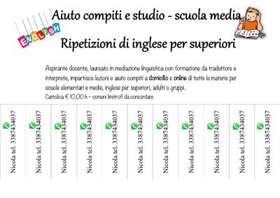 Ripetizioni e aiuto compiti per medie e superiori