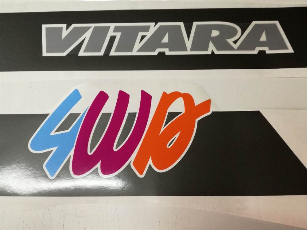 3S MOTORLINE Adesivi Auto Vinilici 4x4 Fuoristrada - 2 Pezzi Bianco 6'' - Fustellati Opachi, Per Jeep, Toyota, Ford