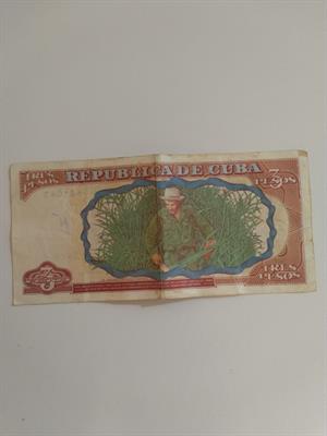 Banconota cubana 3 pesos Ernesto Che Guevara - Foto 2