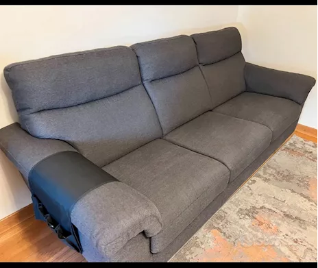 Divano Poltrone e Sofà, modello Pontebba, colore grigio - Anteprima 2