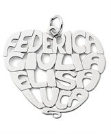 Ciondolo in argento 925 personalizzato con nomi