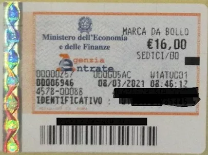 Marche da Bollo 16 Euro