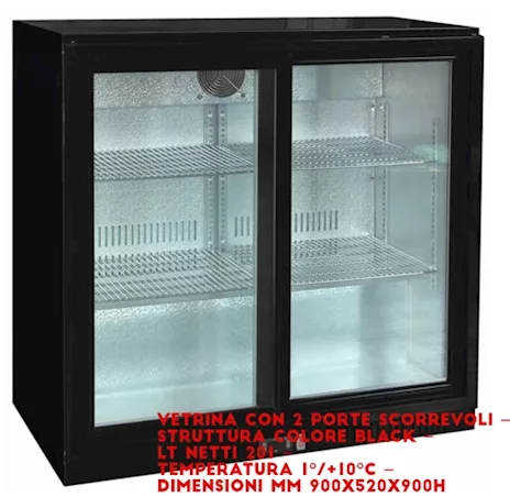 Vetrinetta frigo da banco/retrobanco 900x520x900, colore nero, in ottime condizioni - Foto 2