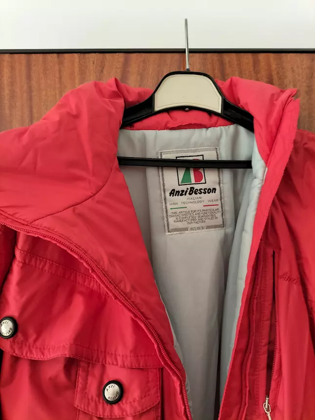 Foto 3 Tuta sci monopezzo vintage AnziBesson rossa 42 originale, colore rosso