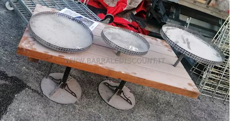 Tavolino in legno con vasche tonde 5044, in buone condizioni - Anteprima 4