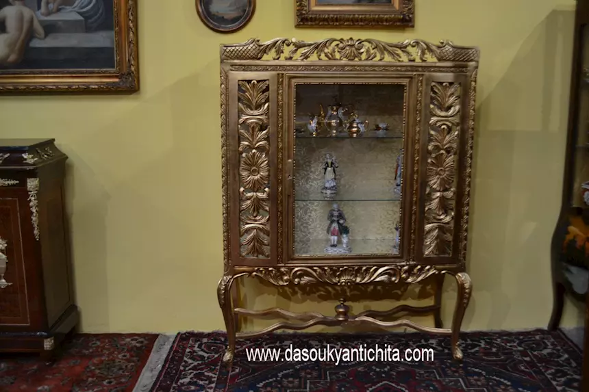 Cristalliera dorata stile barocco Luigi XV - Foto 2