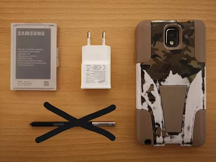 Caricabatteria, batterie e cover Galaxy Note 3