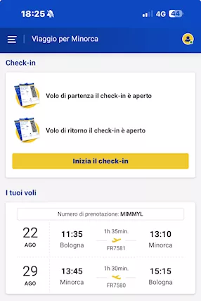 Biglietti aerei per due persone per minorca