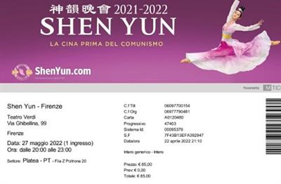 biglietto Shen Yun per venerdì