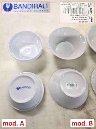 Ciotole in ceramica per aperitivo usate, marca Bandirali dim - Foto 2
