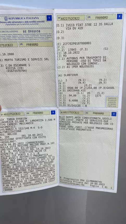 Iveco 370 Anno 2000 Km 0 Euro 2, con pedana