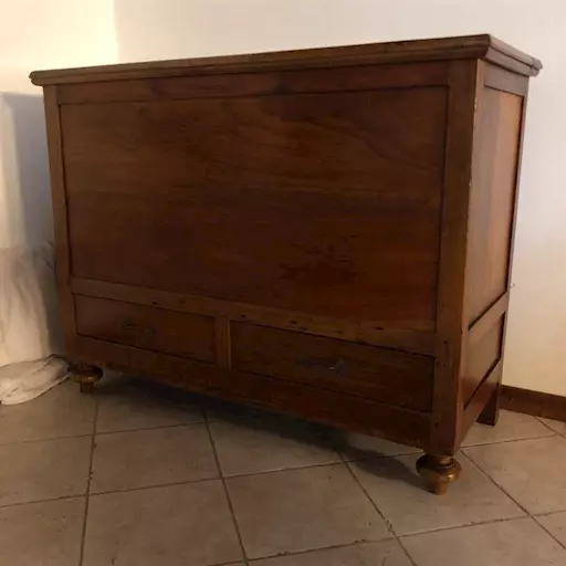 Credenza madia lombarda fine '800 in legno massiccio