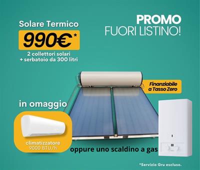 Solare Termico da 300lt con incentivi statali