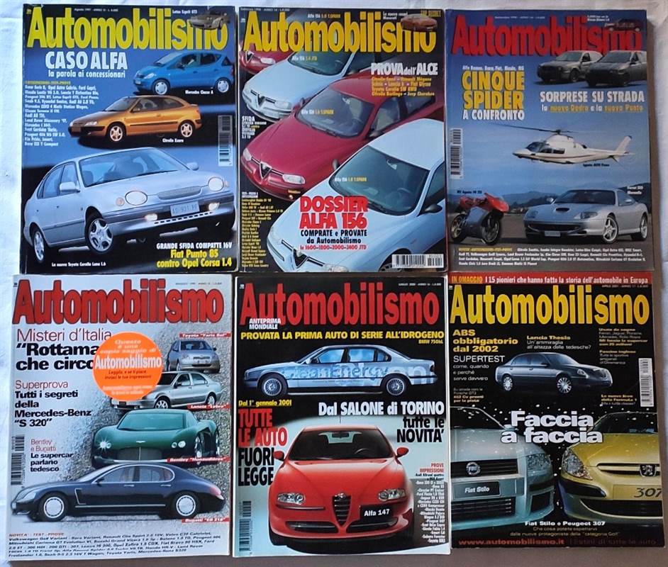 Automobilismo in Blocco 6 Riviste Fra IL1997 ed il 2007, in ottime condizioni